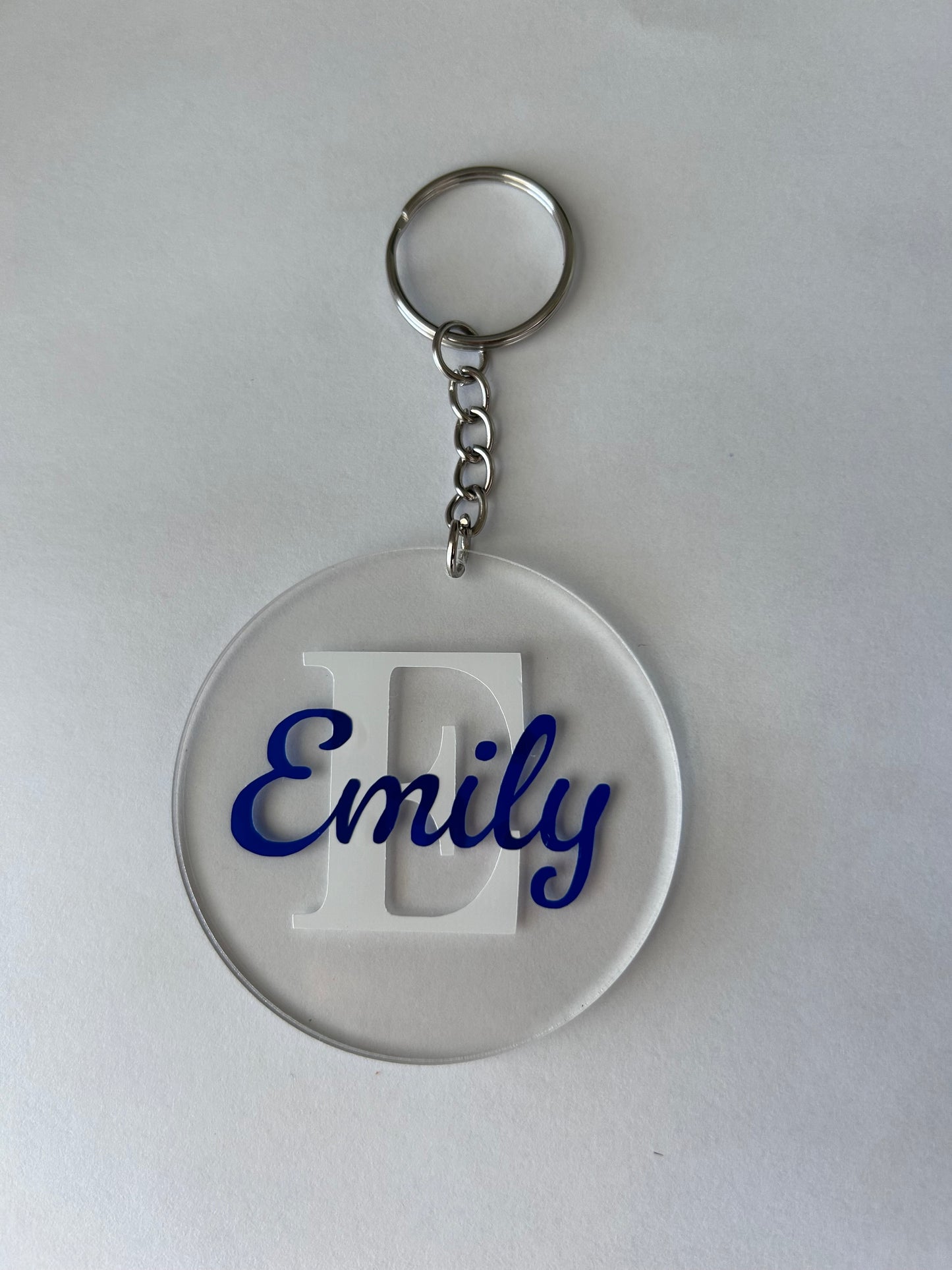 Round Name Keychain